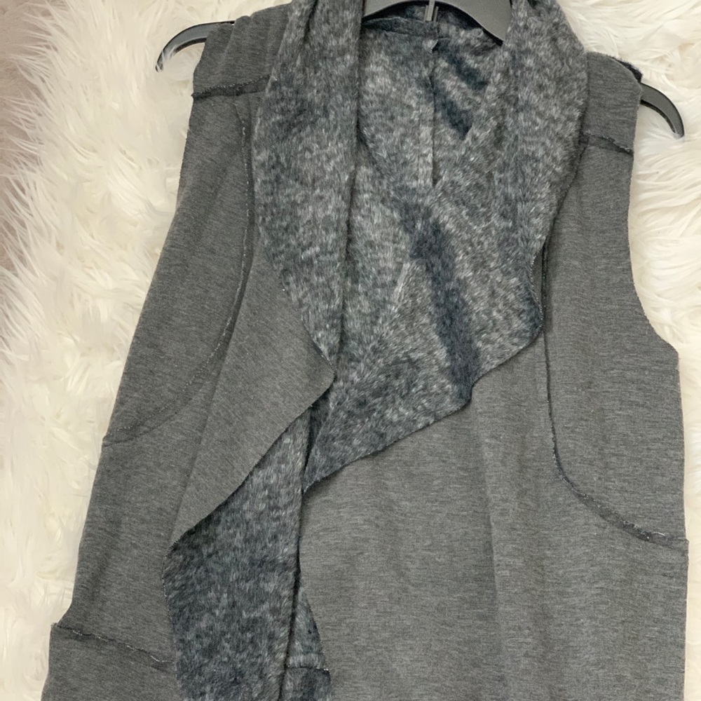 Gray sweater vest